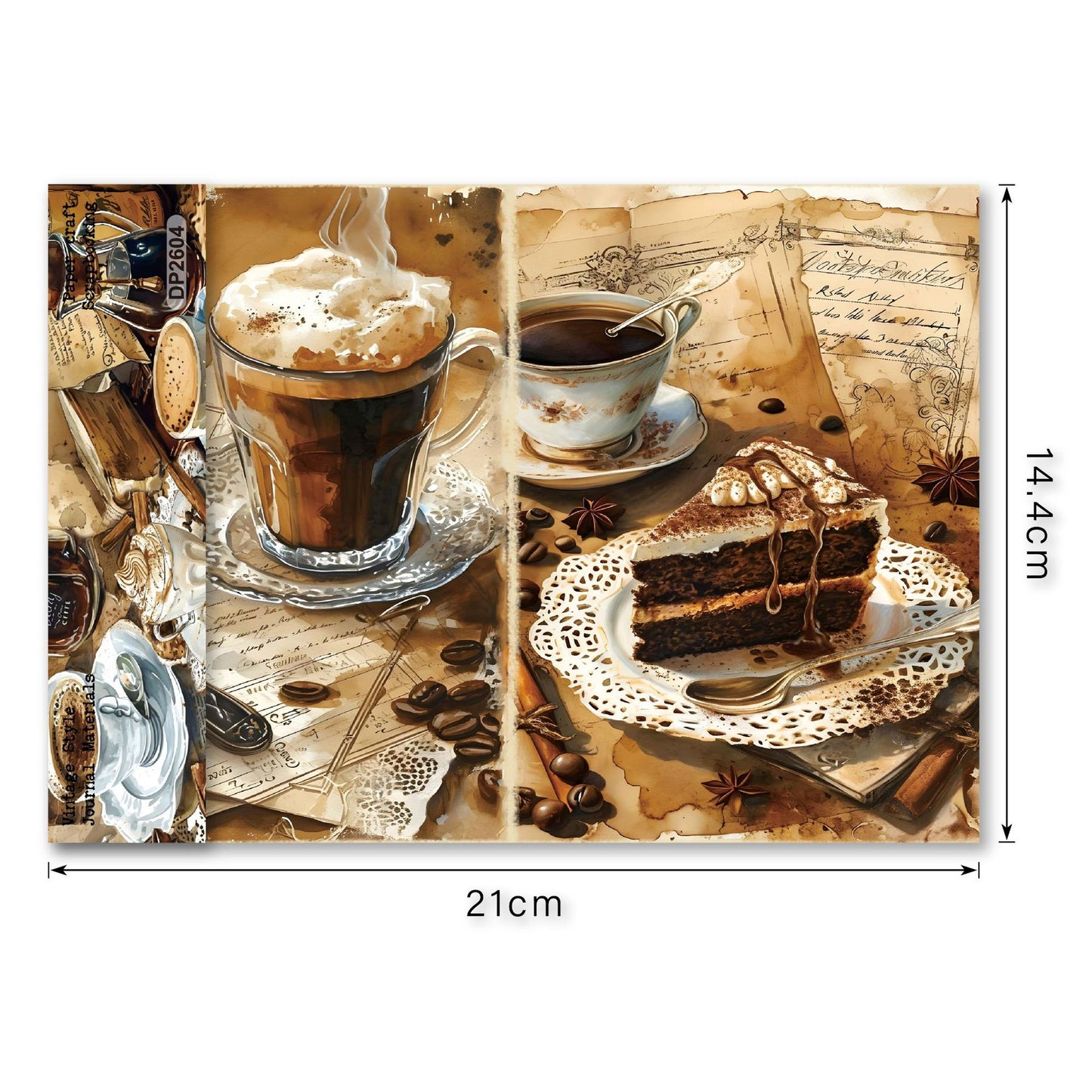 Coffee and Dessert Journal Papers 8pcs