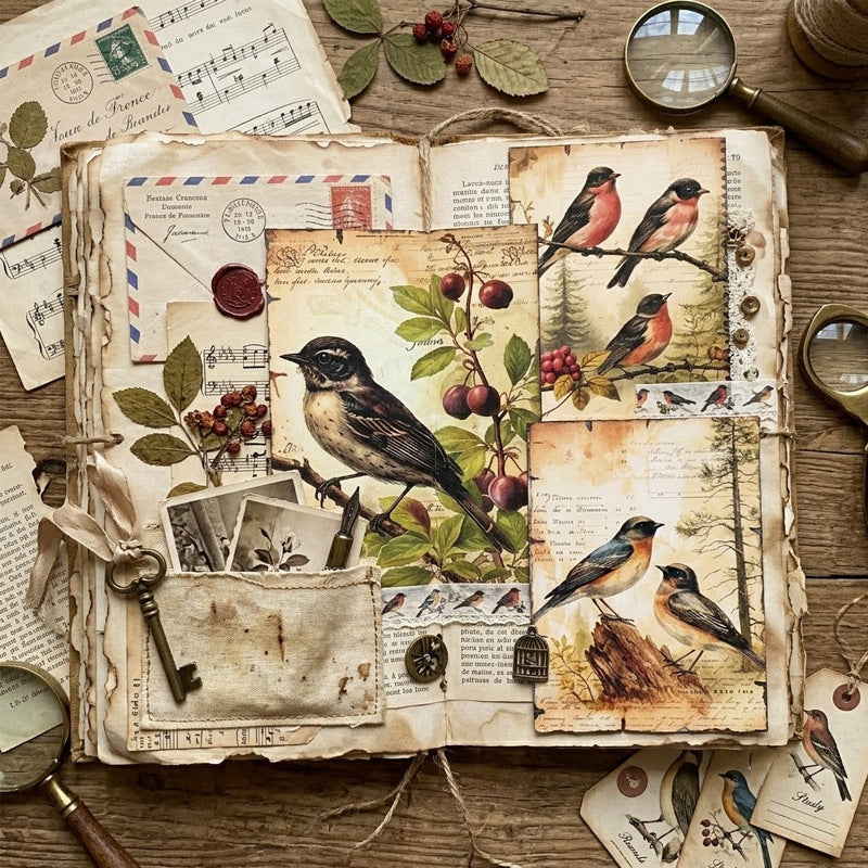 Vintage Songbird Papers 8pcs