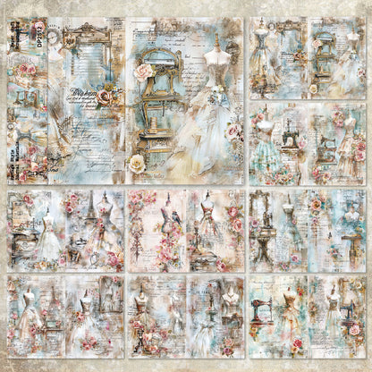 Elegant Gown Paper 8pcs