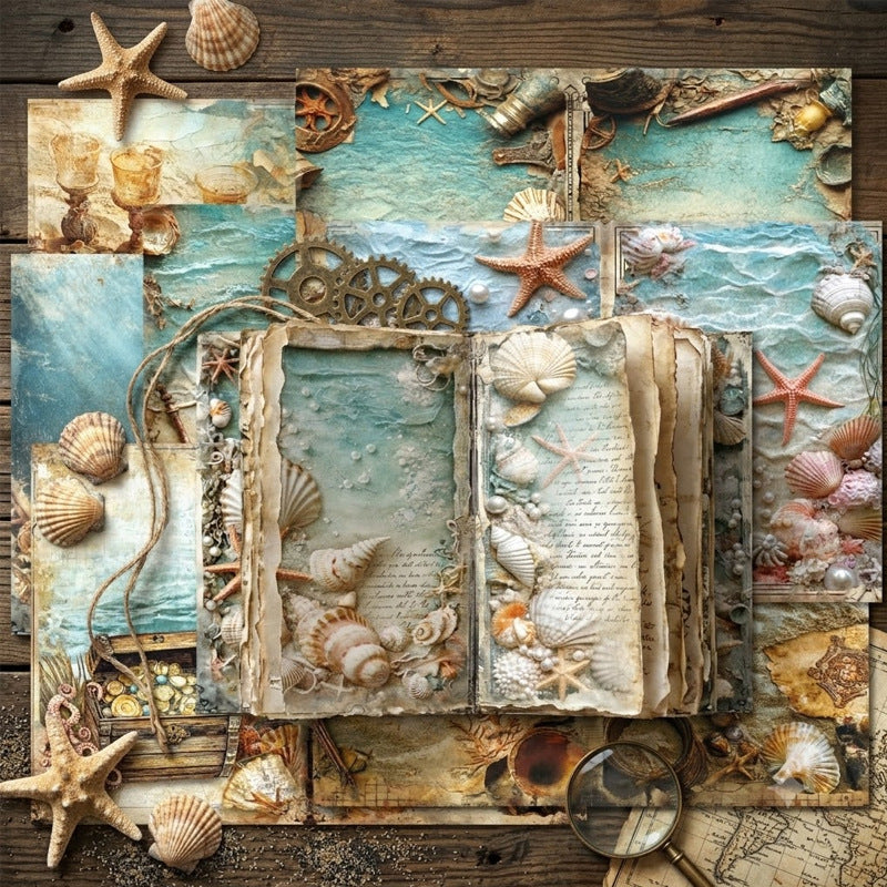 Shell Seaside Journal Papers 8pcs