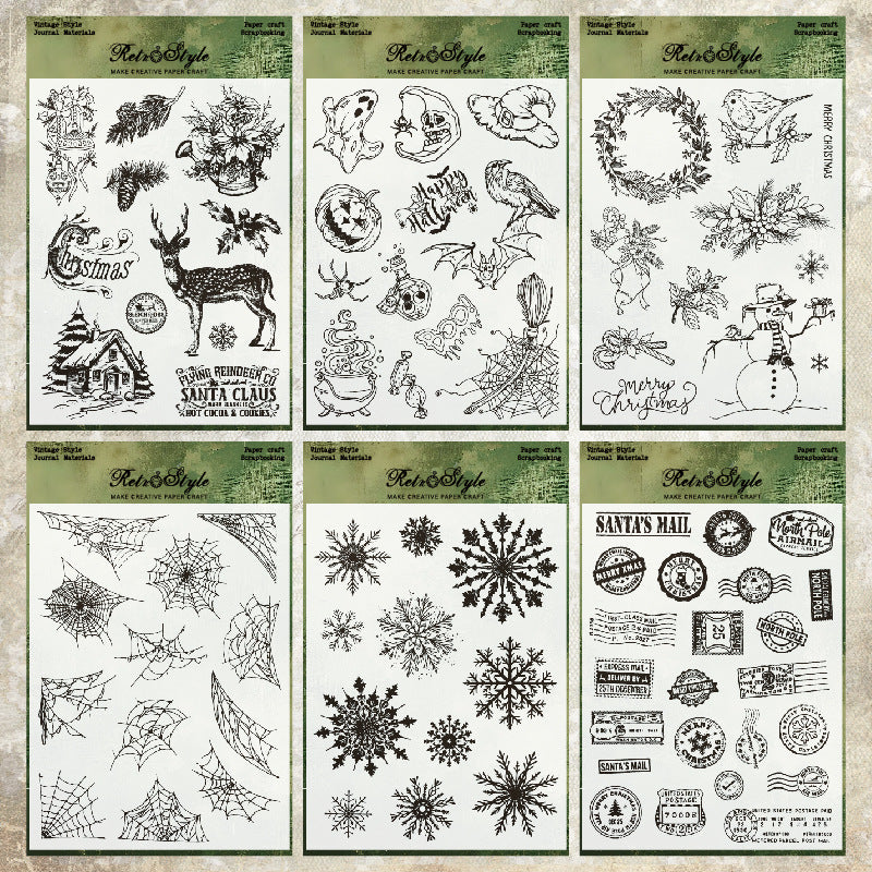 Clear Silicone Vintage Stamps 05