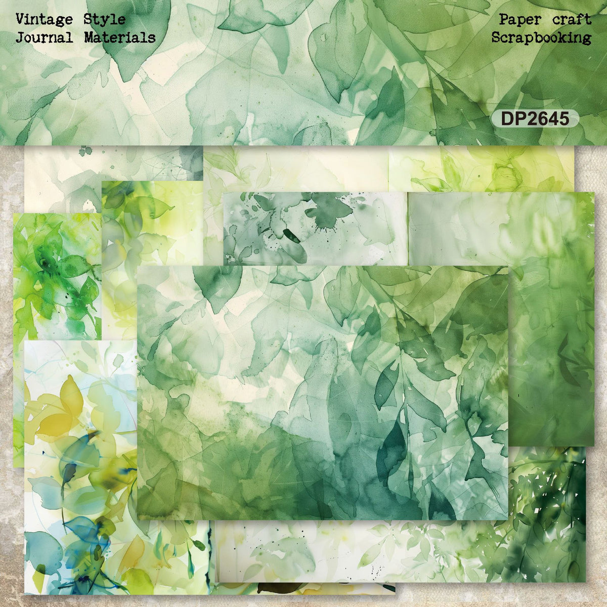 Botanical Watercolor Journal Papers 8pcs
