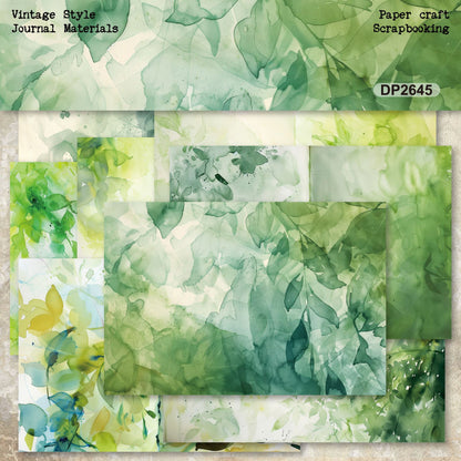 Botanical Watercolor Journal Papers 8pcs