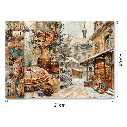 Cozy Christmas Journal Papers 8pcs