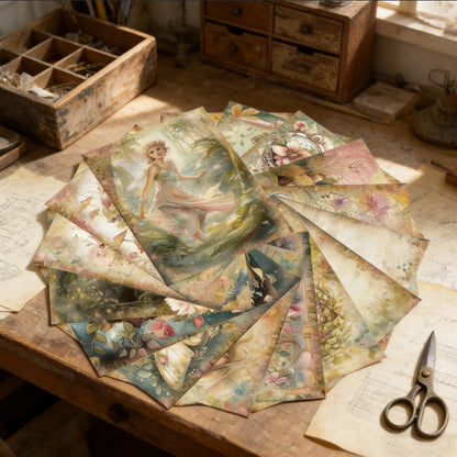 Whimsical Fairy Garden Papers 16pcs