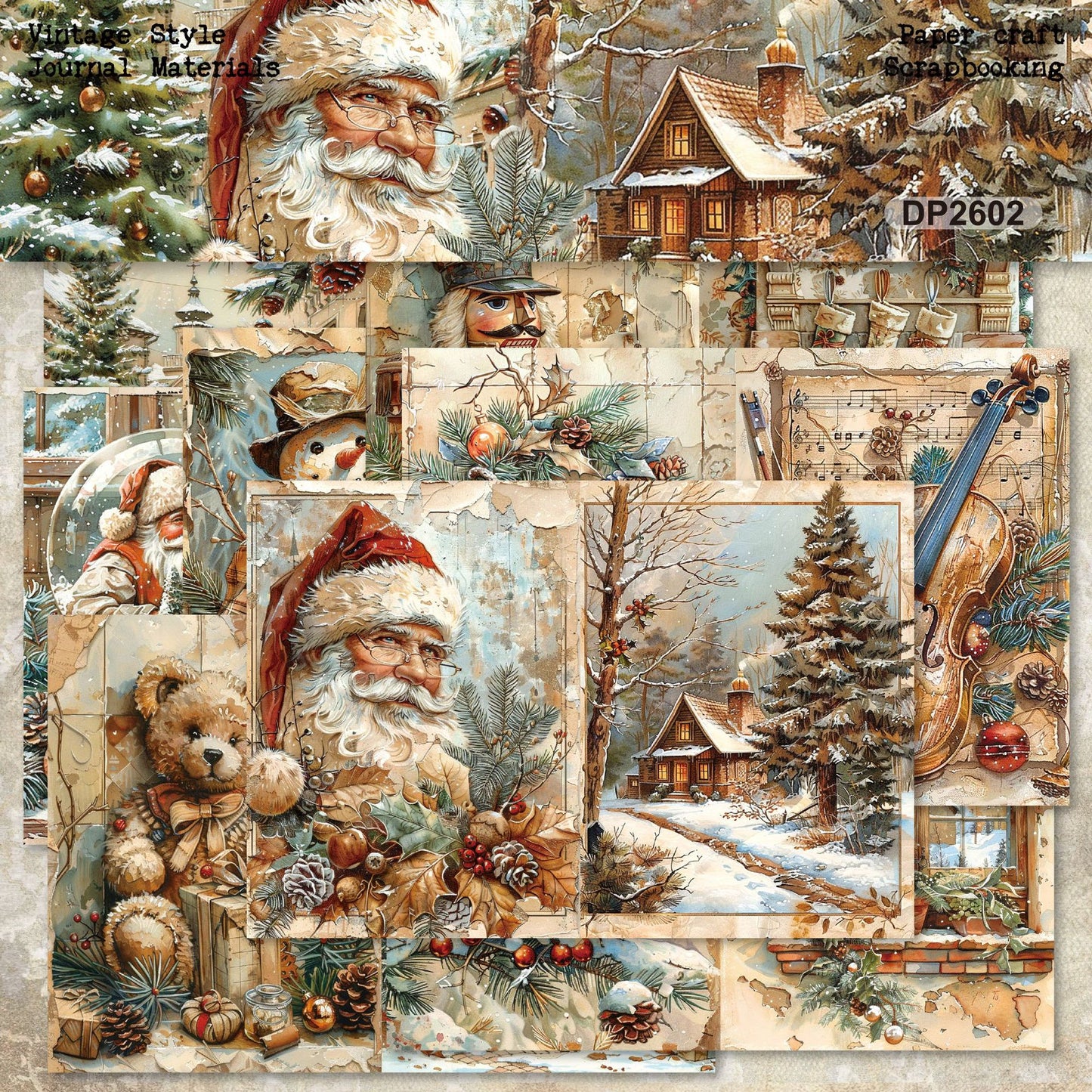 Christmas Memories Journal Papers 8pcs