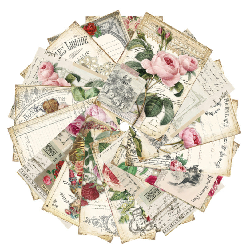 Vintage Floral Papers 16pcs