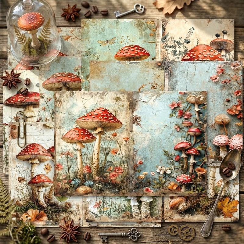 Woodland Mushroom Journal Papers 8pcs