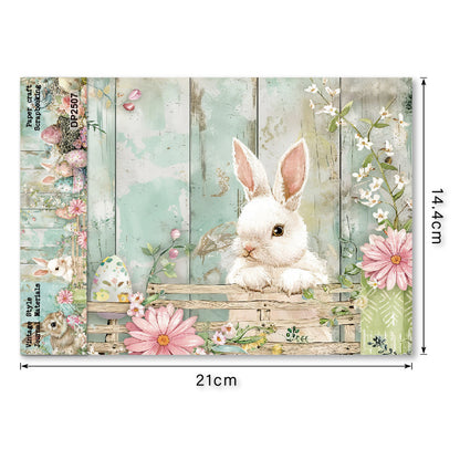 Adorable Bunny Papers 8pcs