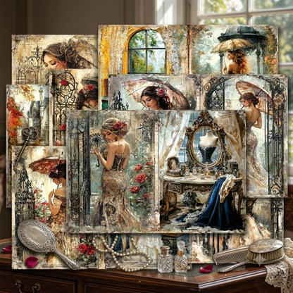 Elegant Lady Papers 8pcs
