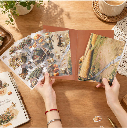 Clay-Style Diorama Stickers Collection