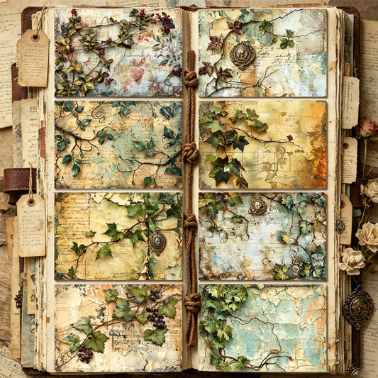 Ivy Garden Journal Papers 8pcs
