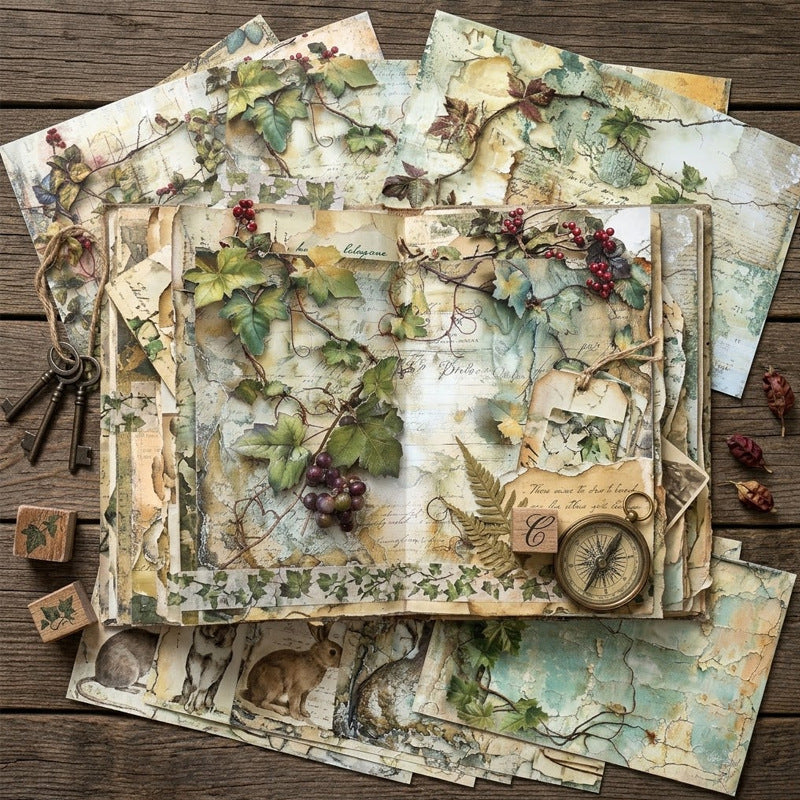 Ivy Garden Journal Papers 8pcs