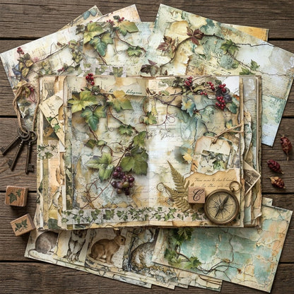 Ivy Garden Journal Papers 8pcs