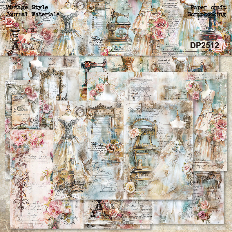 Elegant Gown Paper 8pcs