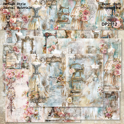 Elegant Gown Paper 8pcs