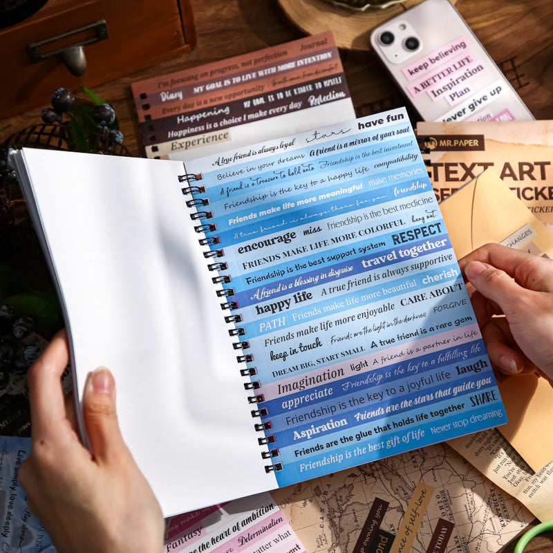 Text Art Sticker Book