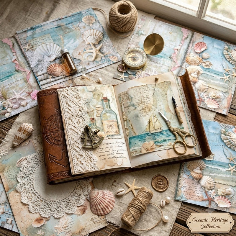Vintage Ocean Voyage Journal Papers 8 pcs