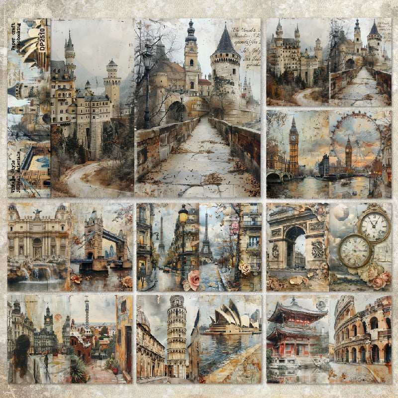 World Architecture Papers 8pcs