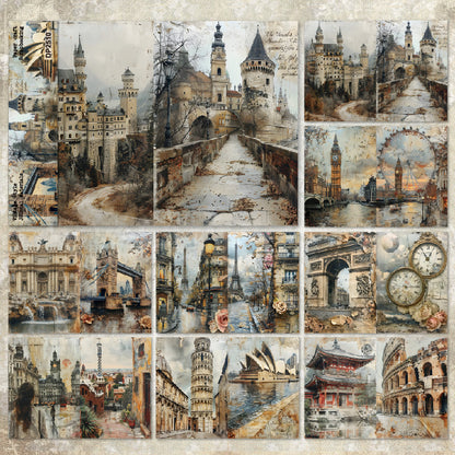 World Architecture Papers 8pcs