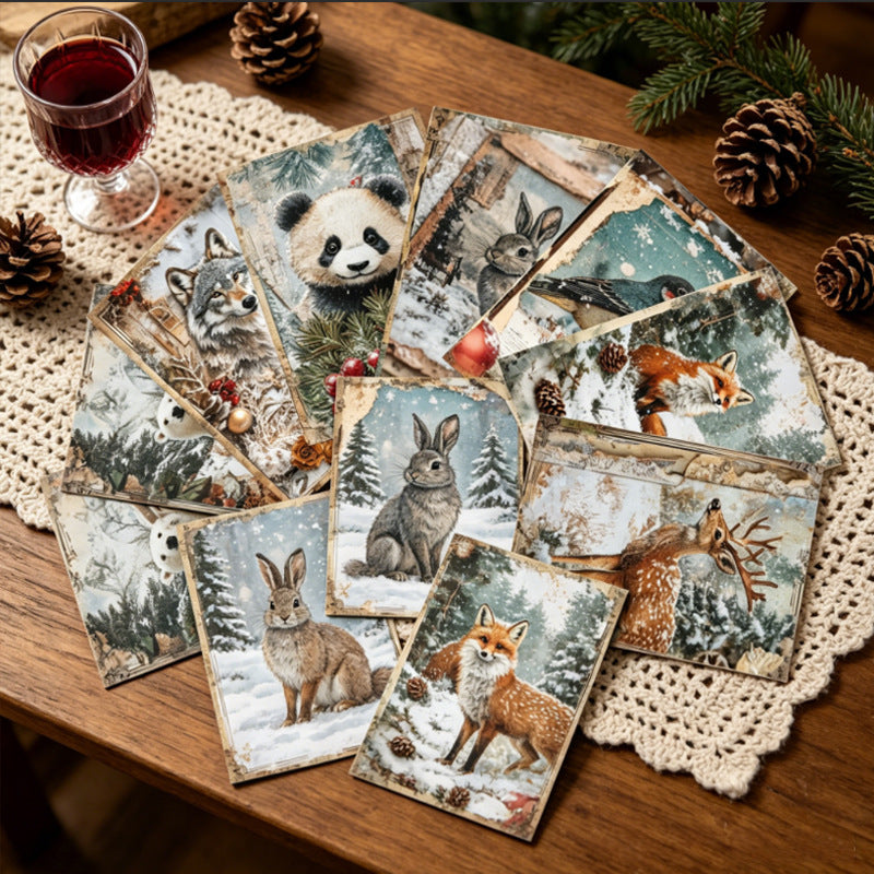 Winter Woodland Animal Papers 16pcs