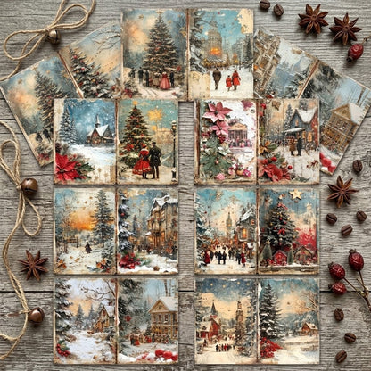 Christmas Village Journal Papers 8pcs
