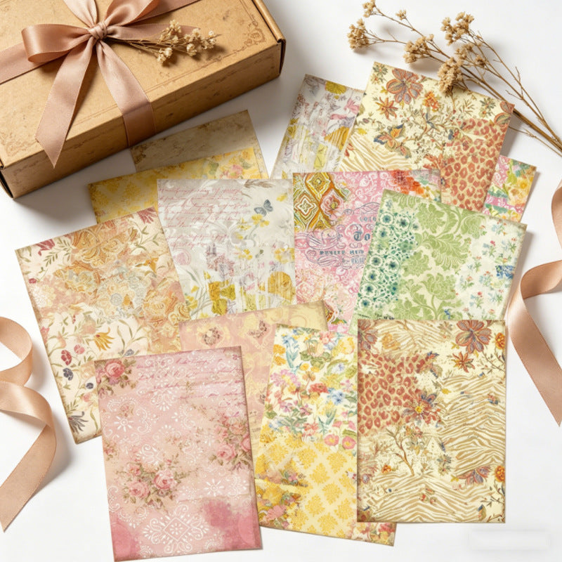 Pastel Floral Pattern Papers 16pcs