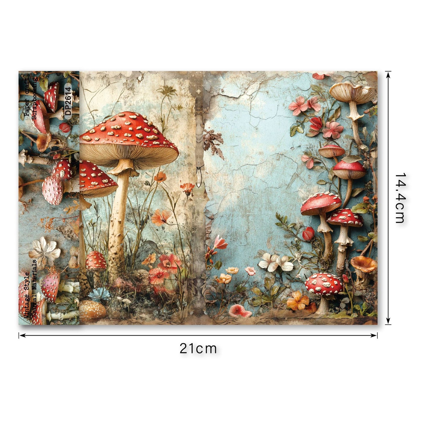 Woodland Mushroom Journal Papers 8pcs