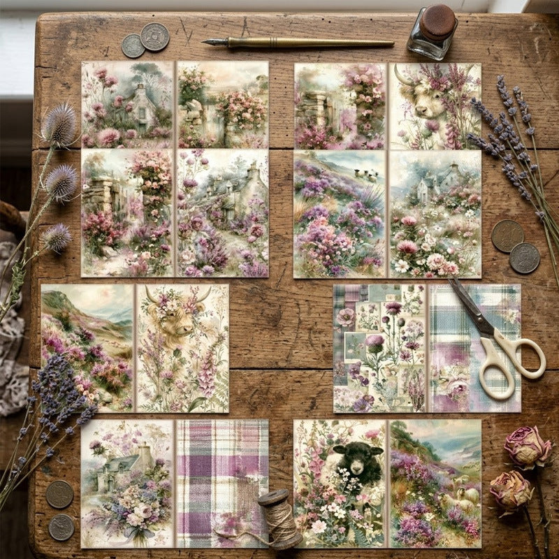 Lavender Meadow Journal Papers 8pcs