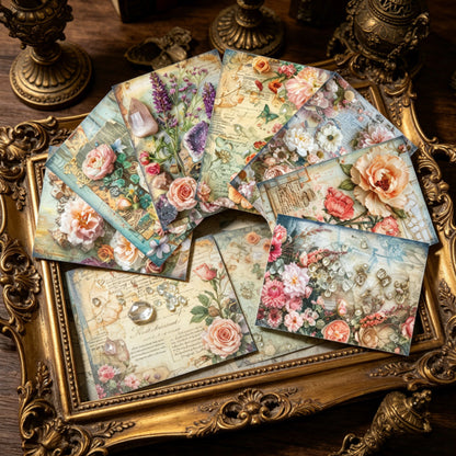 Vintage Botanical Papers 16pcs