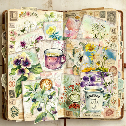 Floral Watercolor Papers 16pcs