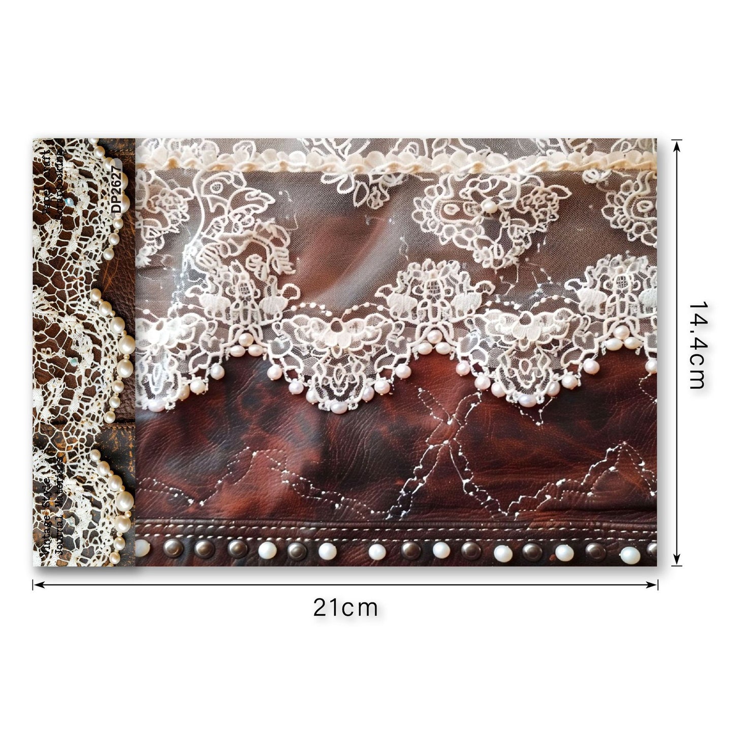 Lace Leather Papers 8pcs
