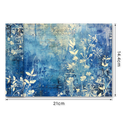 Blue Botanical Papers 8pcs
