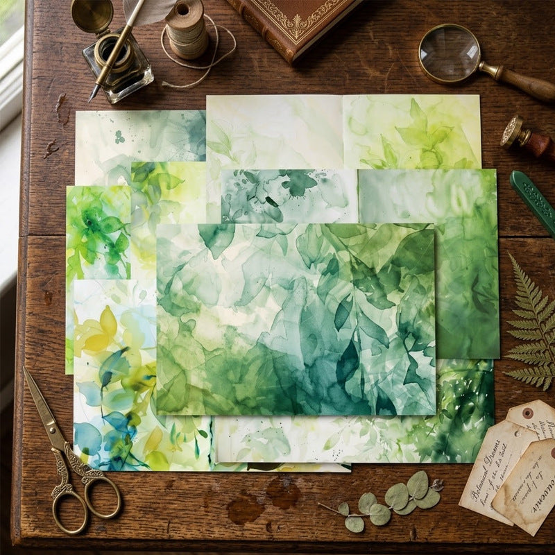 Botanical Watercolor Journal Papers 8pcs