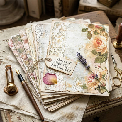 Rose Lace Journal Papers 8pcs