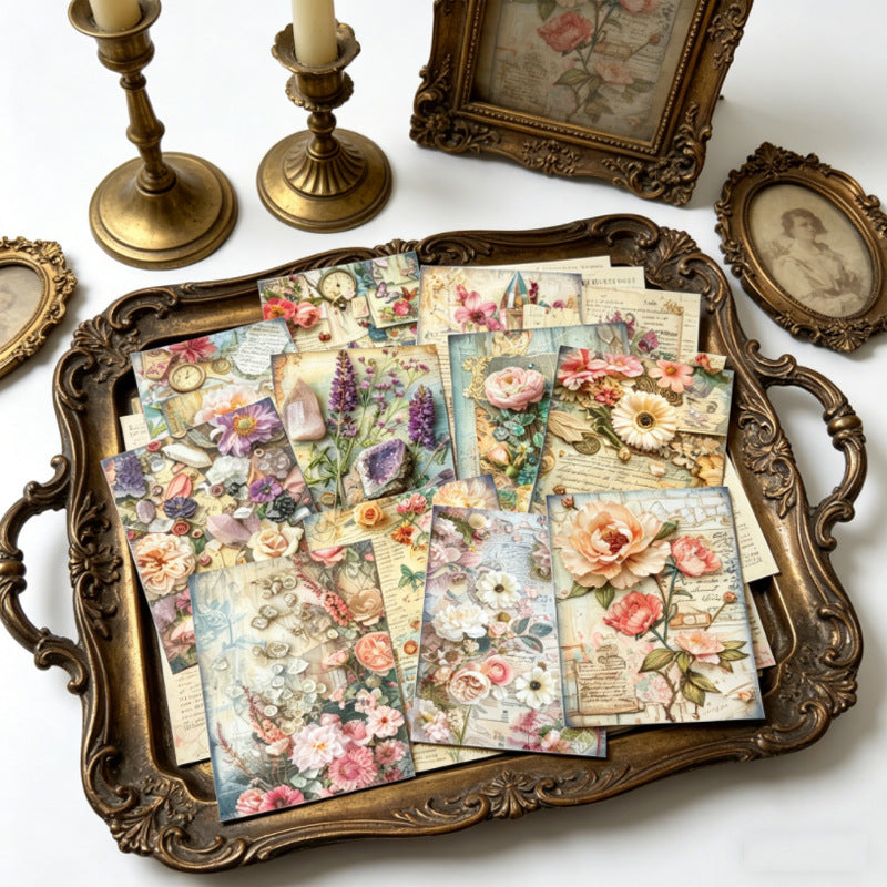 Vintage Botanical Papers 16pcs
