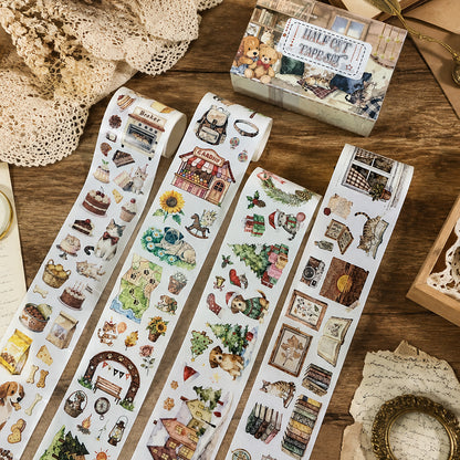 Cute Pets Camping Washi Tape Set