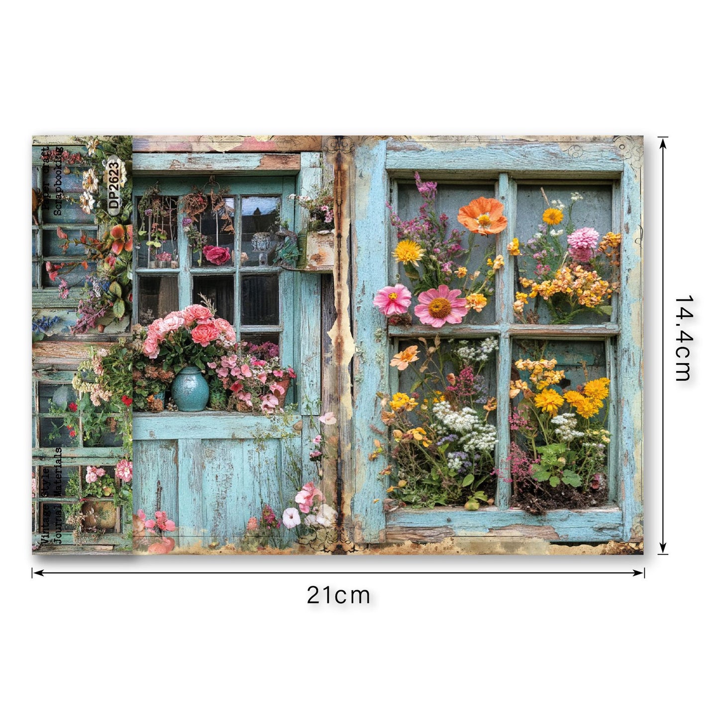 Cottage Window Papers 8pcs