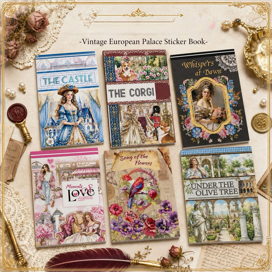 European Vintage Court Sticker Book