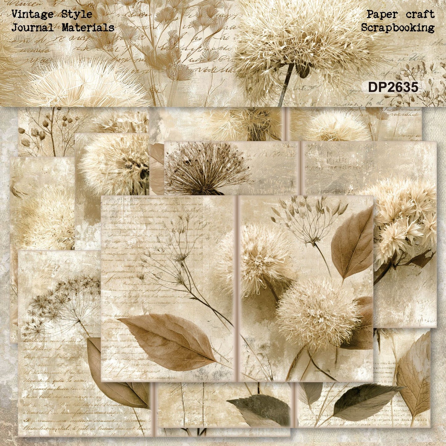 Dandelion Botanical Journal Papers 8pcs