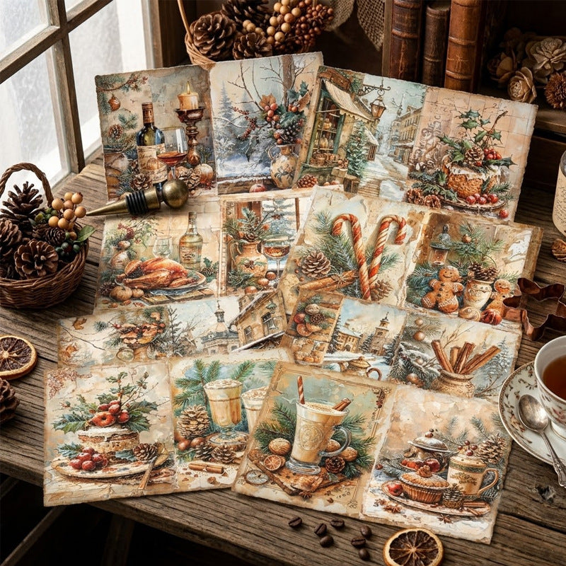 Cozy Christmas Journal Papers 8pcs