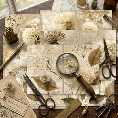 Dandelion Botanical Journal Papers 8pcs