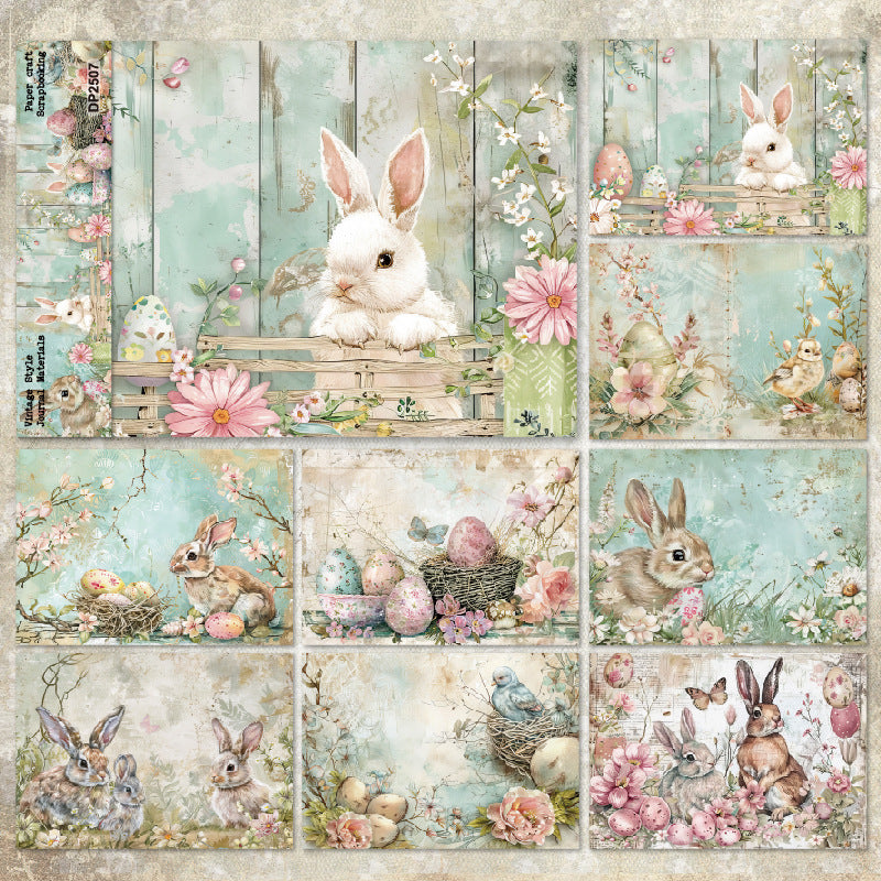 Adorable Bunny Papers 8pcs