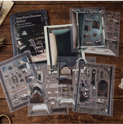Clay-Style Diorama Stickers Collection