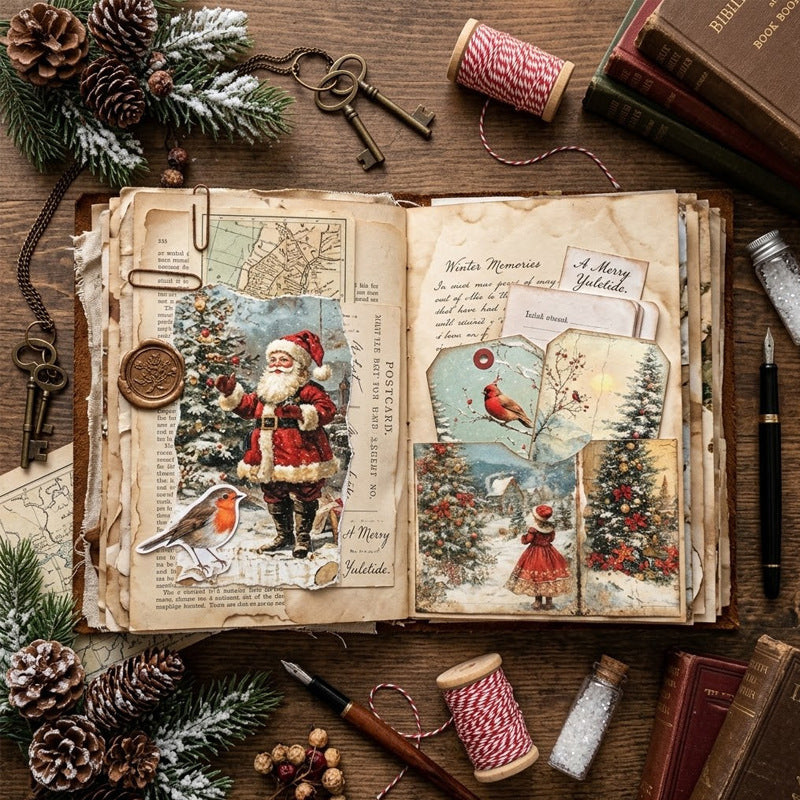 Christmas Watercolor Journal Papers 8pcs