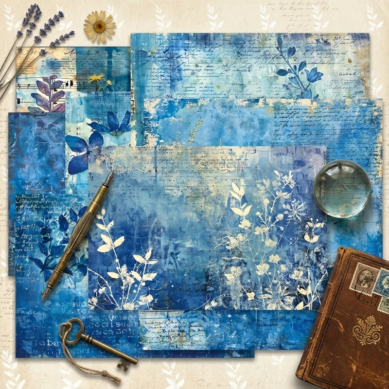 Blue Botanical Papers 8pcs
