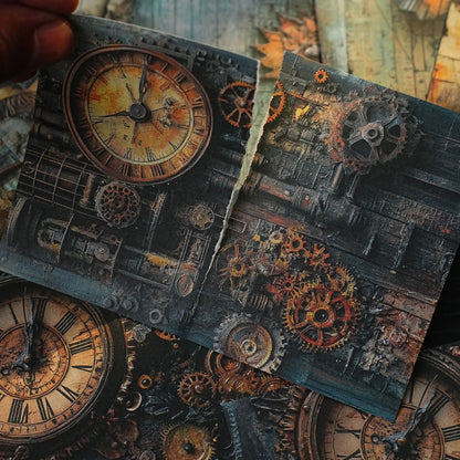 Steampunk Time Butterfly Paper