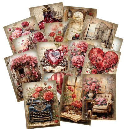 Rose Romance Papers 16pcs