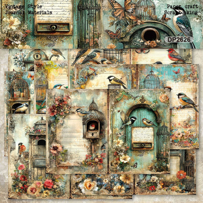 Caged Bird Papers 8pcs