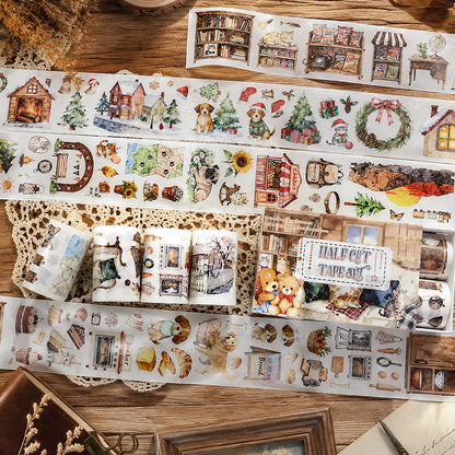 Cute Pets Camping Washi Tape Set